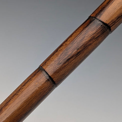 1934年 英国ヴィンテージ タンシャフト 曲がりハンドル 純銀装飾 ステッキ 杖 83cm